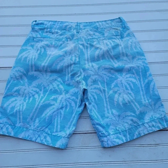 Aeropostale Men's Shorts Aqua Blue Size 30 Palm Tree 9" Inseam Casual Cotton - Picture 6 of 10